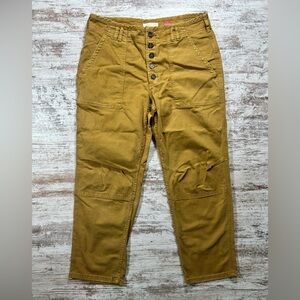 Women’s The Wanderer by Anthropologie capri cropped mustard yellow pants size 32